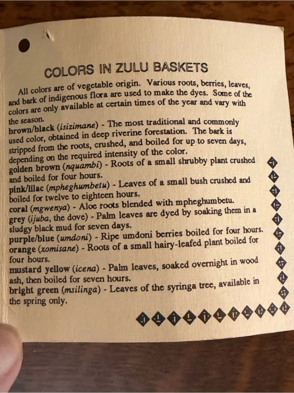 Zula vintage handwoven